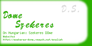 dome szekeres business card