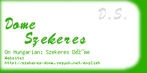 dome szekeres business card